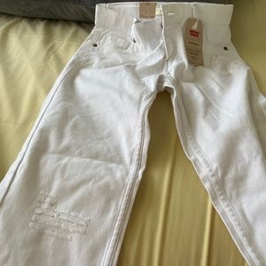 Girl white jean